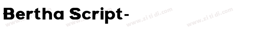 Bertha Script字体转换